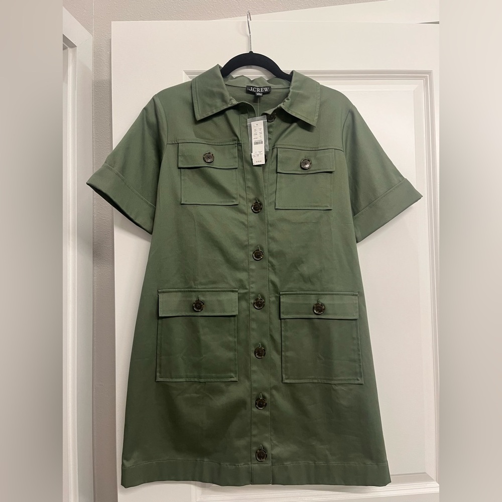 J. Crew Women's Green Utility Dress
